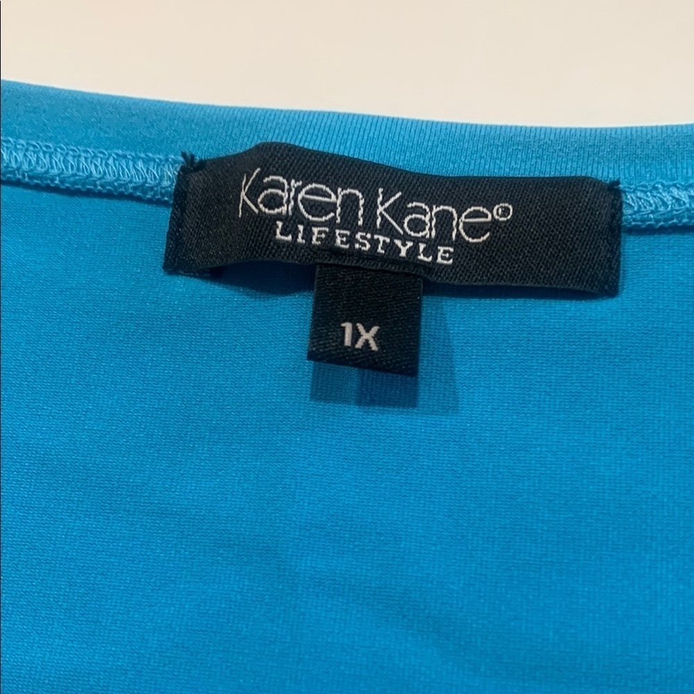 Karen Kane Blue Sleeveless Women's Top. 1X. NWT - Picture 3 of 7